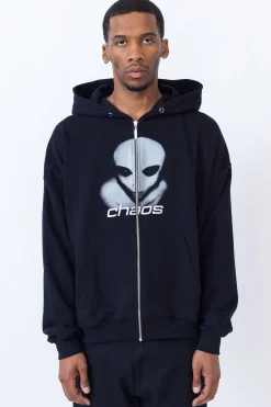 Bluzy Rozpinane-Chaos Bluza Rozpinana Alien Zip Hoodie