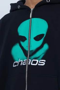 Bluzy Rozpinane-Chaos Bluza Rozpinana Alien Zip Hoodie