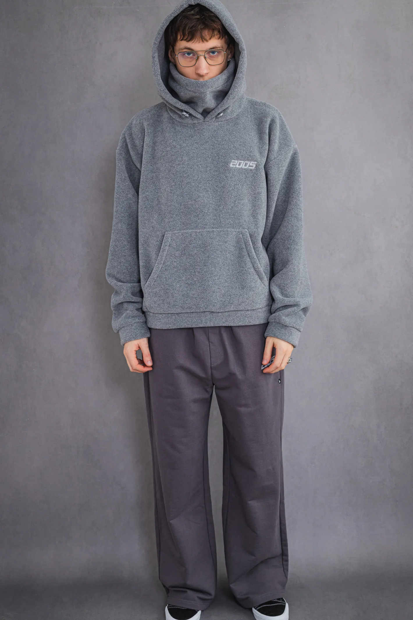 Bluzy Z Kapturem-2005 Bluza Z Kapturem Basic Masked Fleece