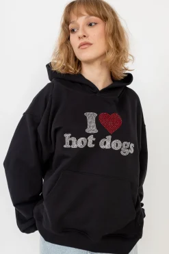 Bluzy Z Kapturem-2005 Bluza Z Kapturem I <3 Hot Dogs