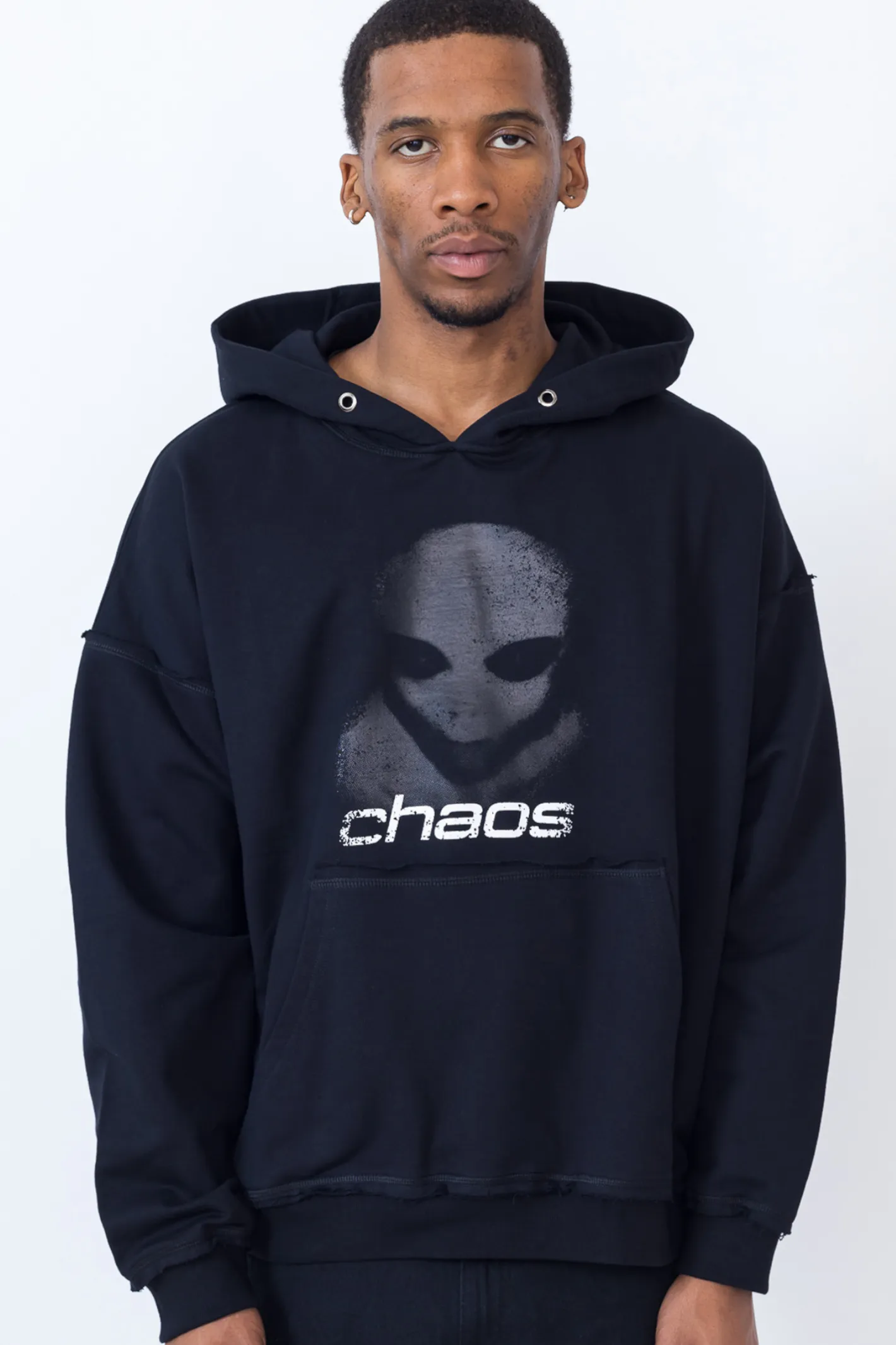 Bluzy Z Kapturem-Chaos Bluza Z Kapturem Alien Distressed