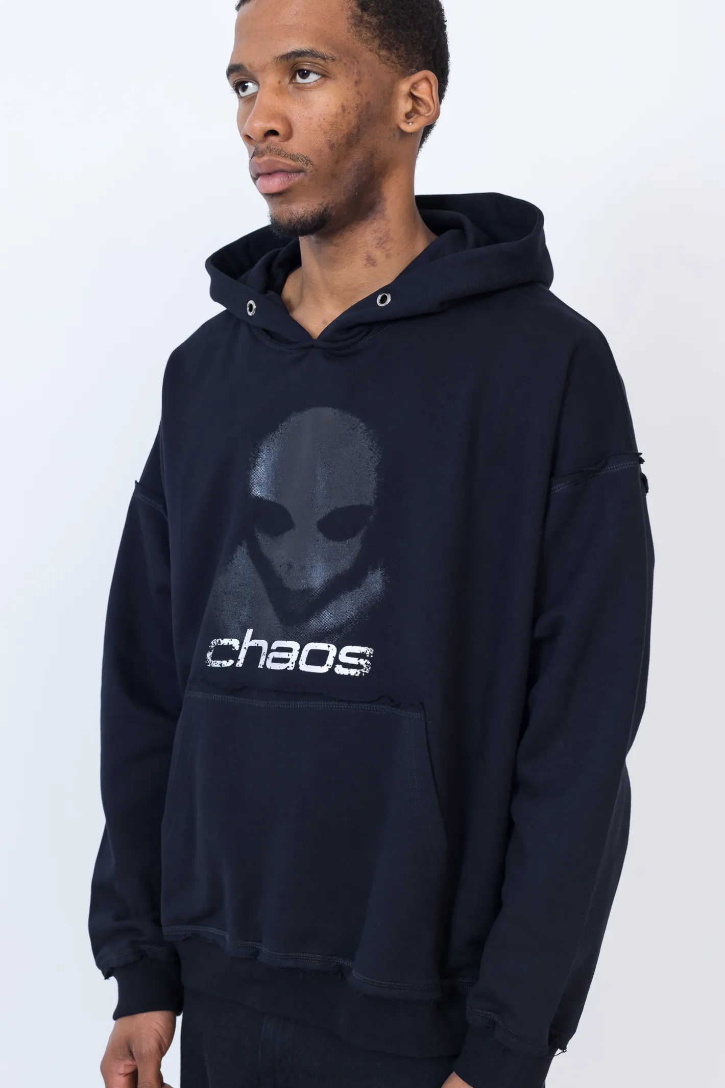 Bluzy Z Kapturem-Chaos Bluza Z Kapturem Alien Distressed