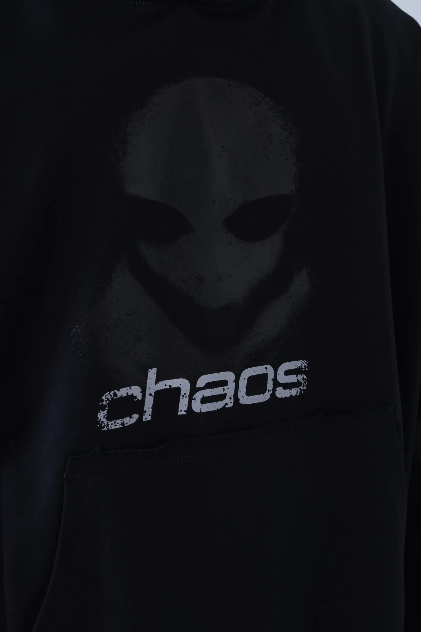Bluzy Z Kapturem-Chaos Bluza Z Kapturem Alien Distressed