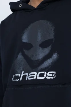 Bluzy Z Kapturem-Chaos Bluza Z Kapturem Alien Distressed