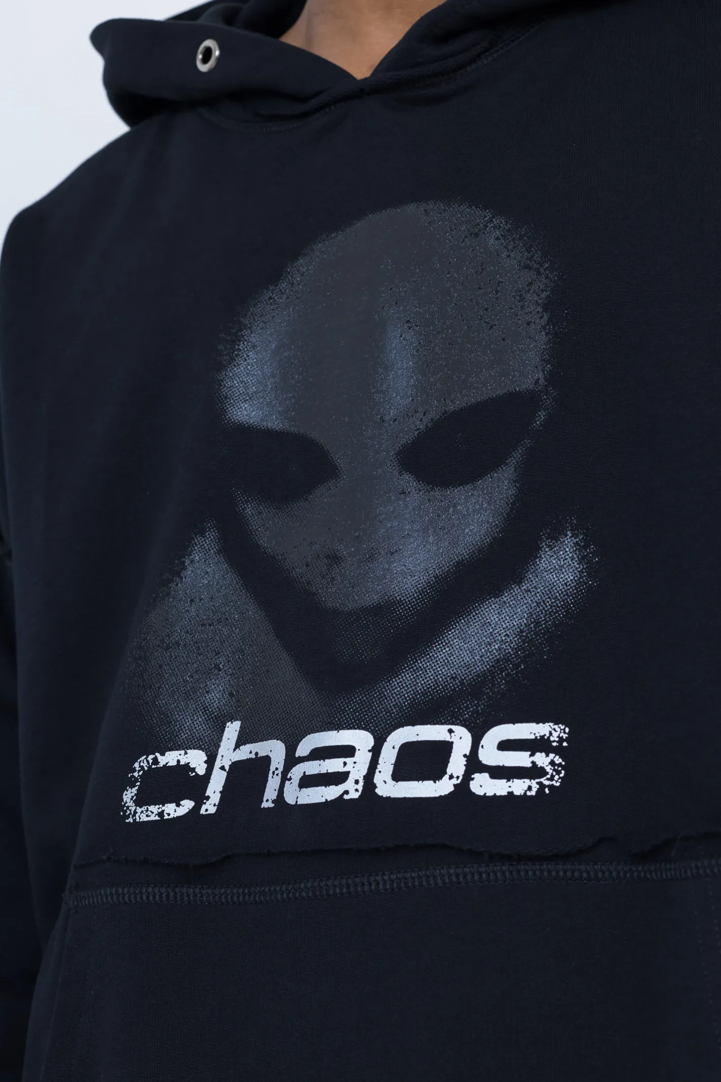 Bluzy Z Kapturem-Chaos Bluza Z Kapturem Alien Distressed