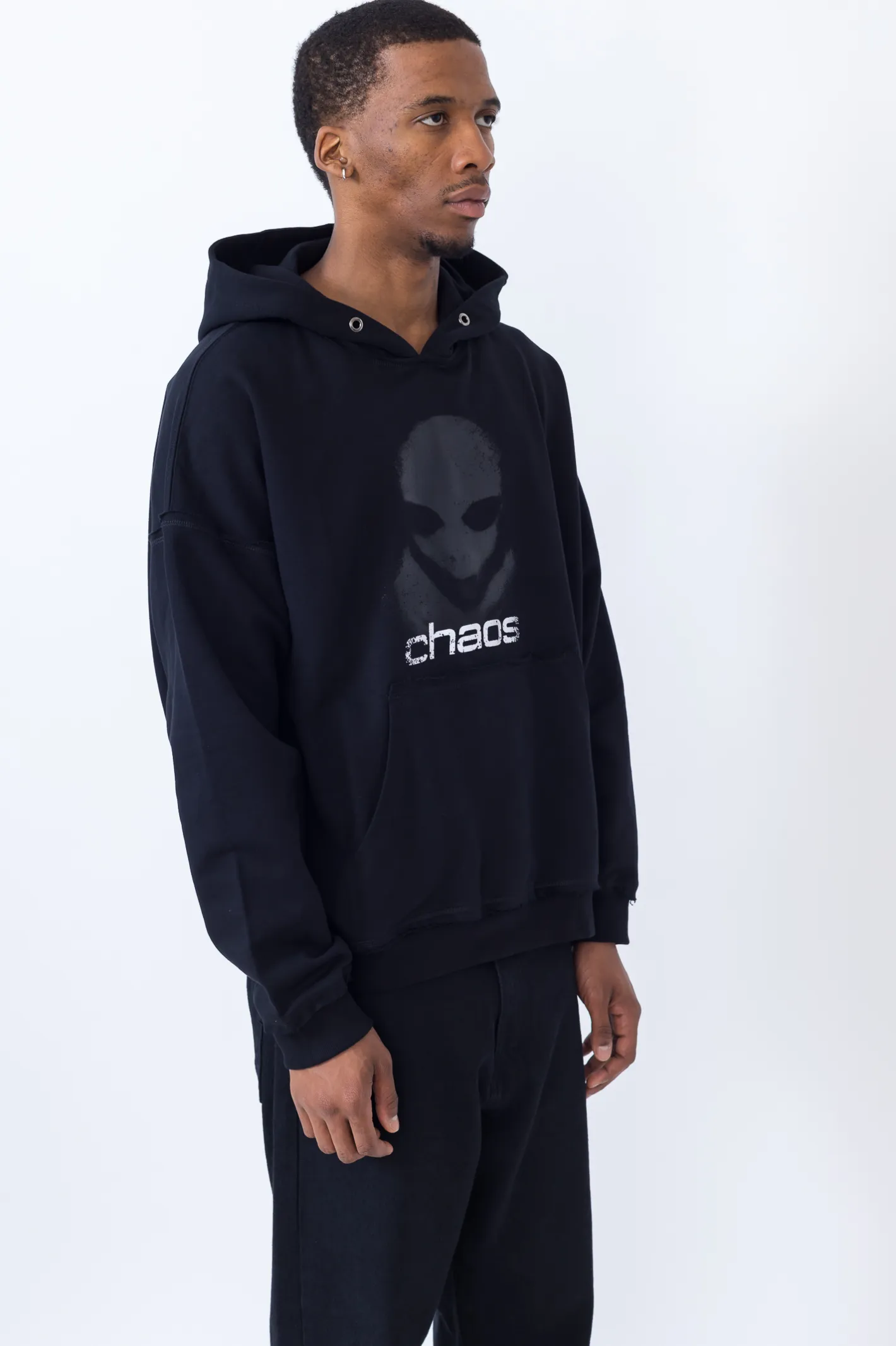 Bluzy Z Kapturem-Chaos Bluza Z Kapturem Alien Distressed