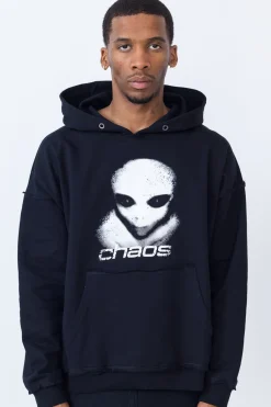 Bluzy Z Kapturem-Chaos Bluza Z Kapturem Alien Distressed