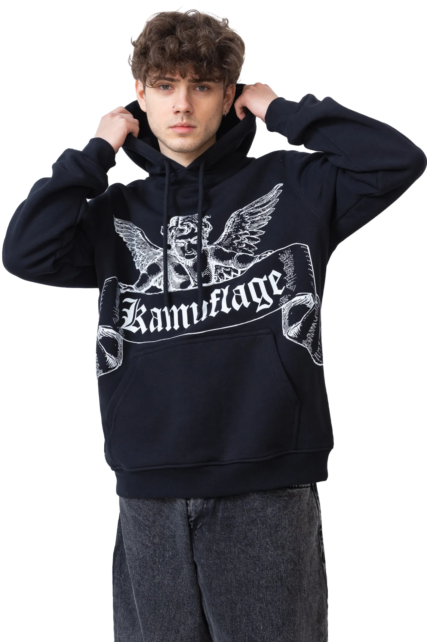 Bluzy Z Kapturem-Kamuflage Bluza Z Kapturem Hellfire