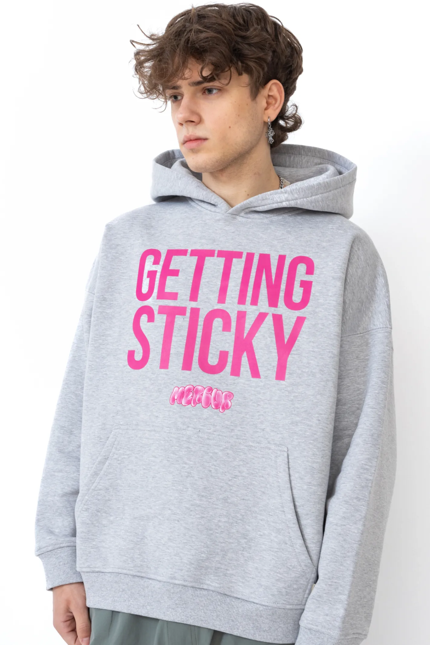 Bluzy Z Kapturem-Mercur Bluza Z Kapturem Bubblegum