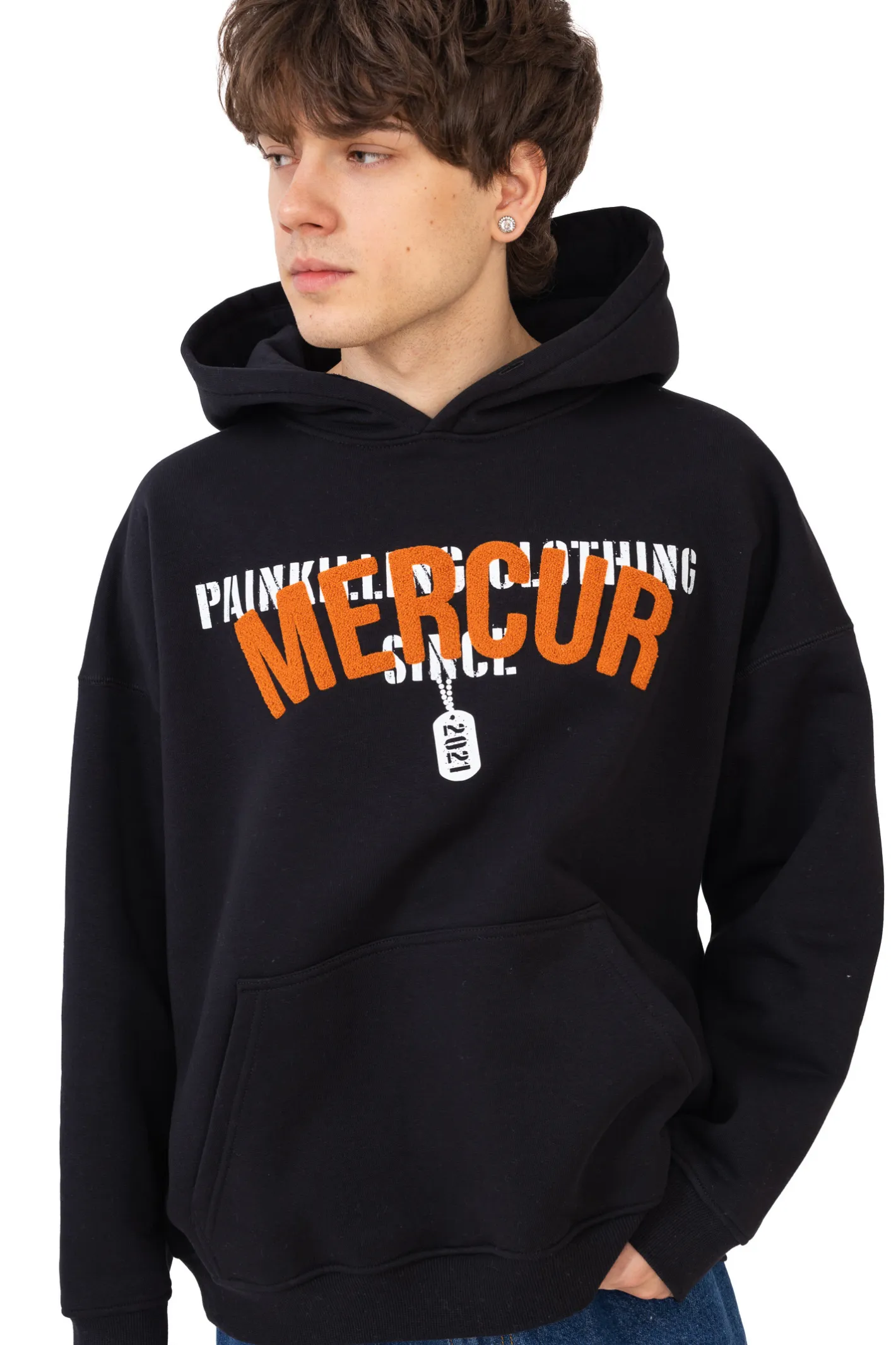 Bluzy Z Kapturem-Mercur Bluza Z Kapturem Military