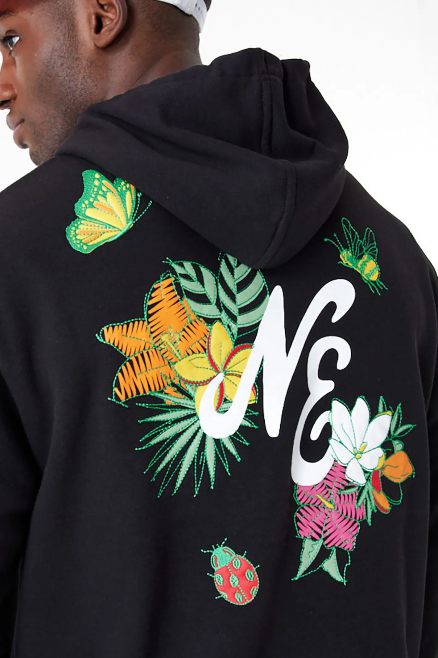 Bluzy Z Kapturem-New Era Cap Bluza Z Kapturem New Era Floral Graphic Oversized