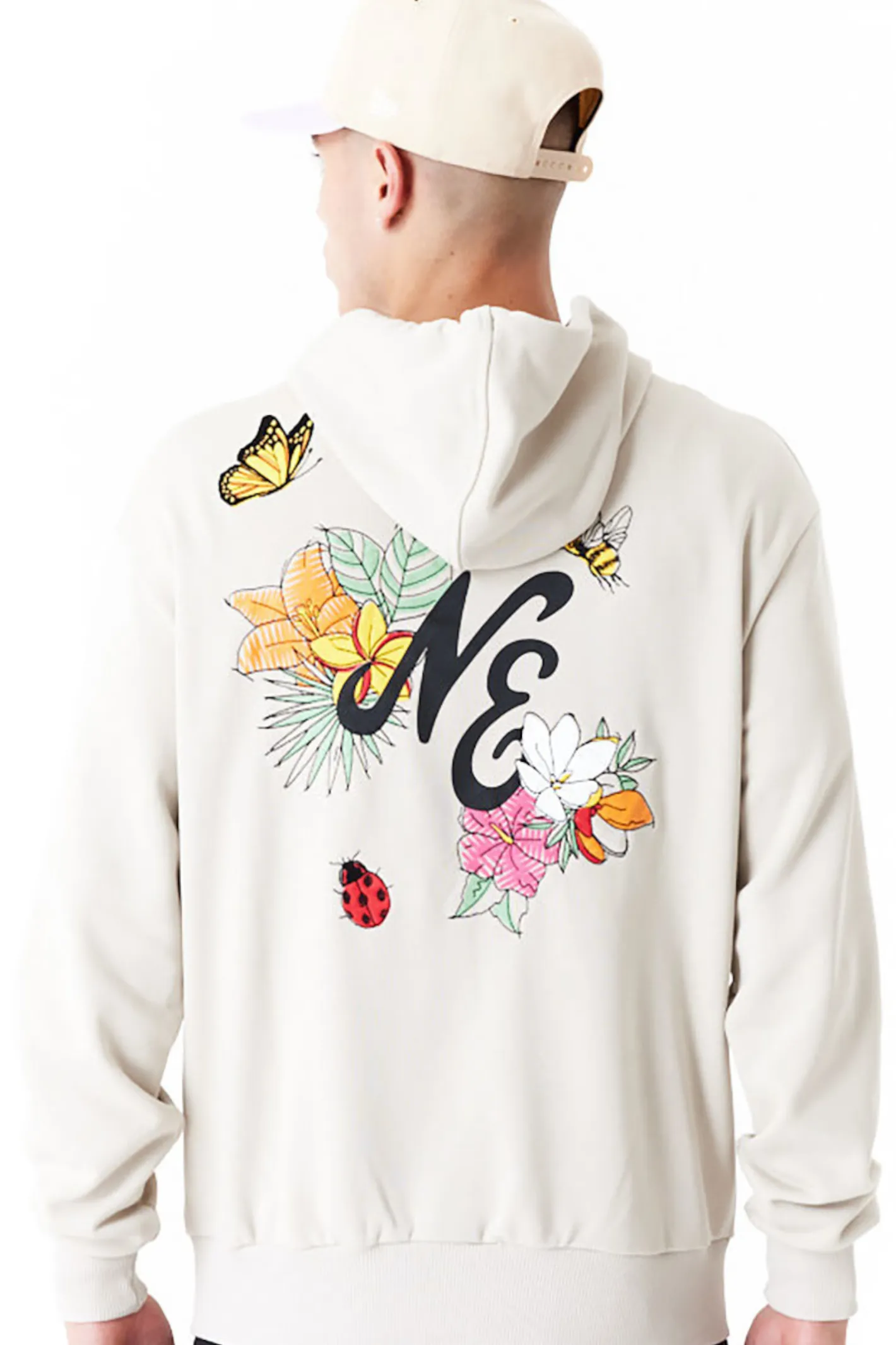 Bluzy Z Kapturem-New Era Cap Bluza Z Kapturem New Era Floral Graphic Oversized