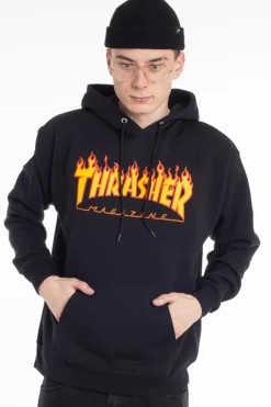 Bluzy Z Kapturem-Thrasher Skateboard Mag. Bluza Z Kapturem Thrasher Flame