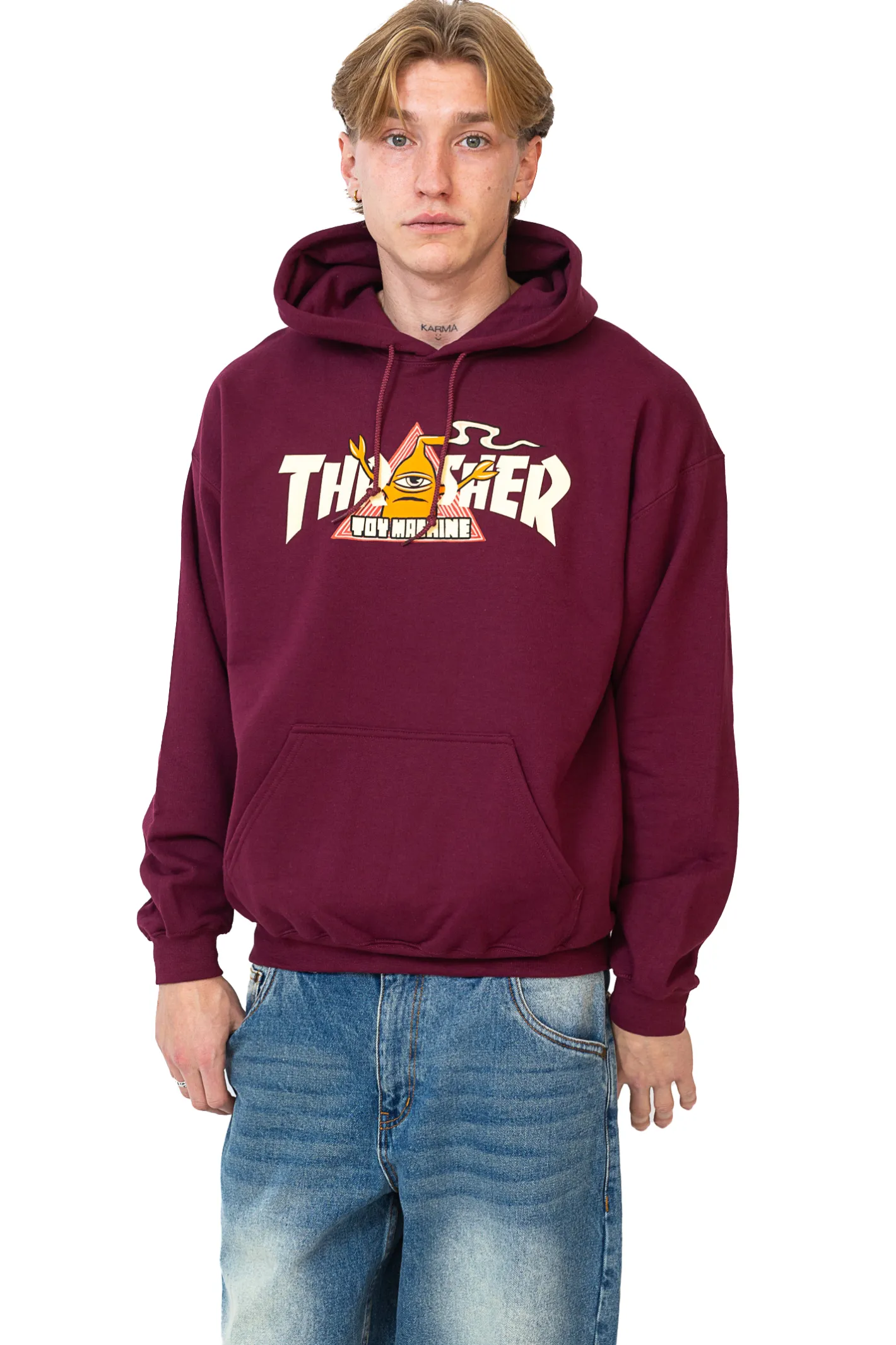 Thrasher X Toy Machine|Bluzy Z Kapturem-Thrasher Skateboard Mag. Bluza Z Kapturem Thrasher x Toy Machine Vortex