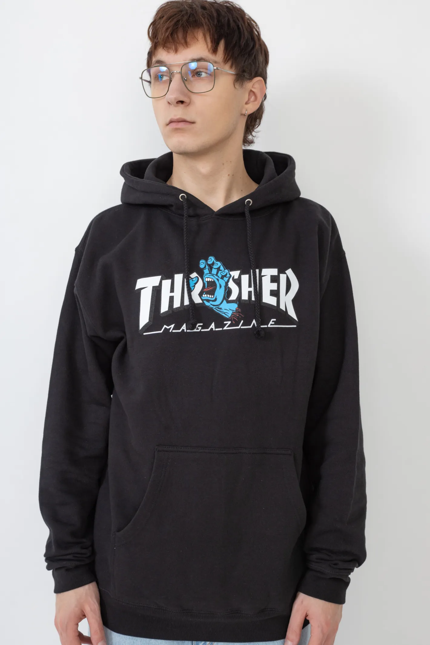 Thrasher X Santa Cruz|Bluzy Z Kapturem-Thrasher Skateboard Mag. Bluza Z Kapturem Thrasher Screaming Logo Santa Cruz