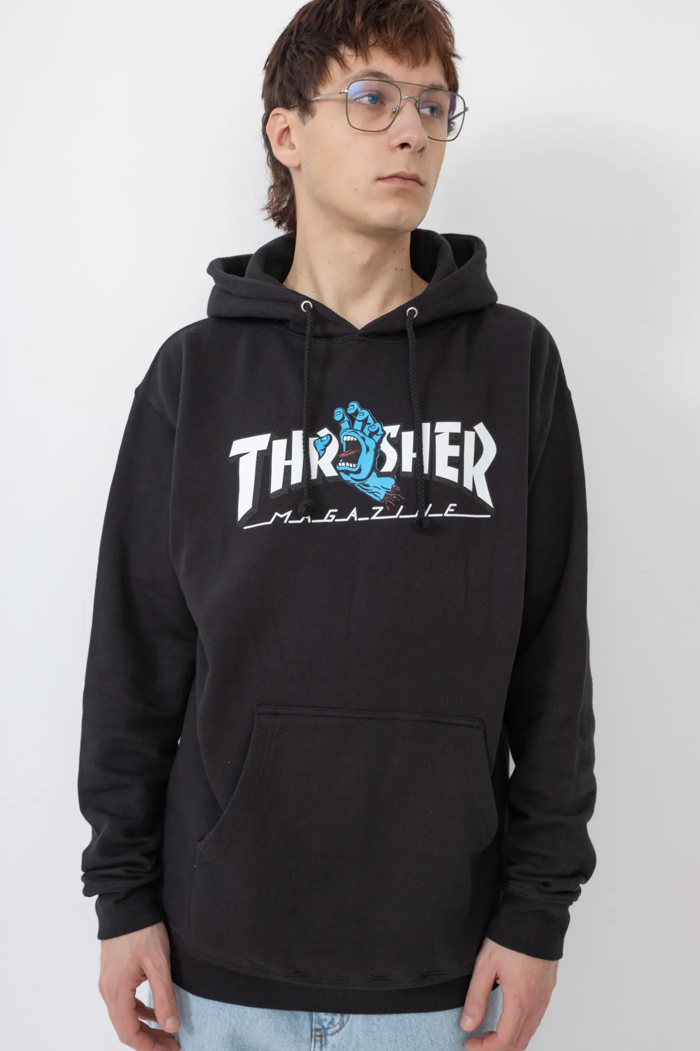 Thrasher X Santa Cruz|Bluzy Z Kapturem-Thrasher Skateboard Mag. Bluza Z Kapturem Thrasher Screaming Logo Santa Cruz