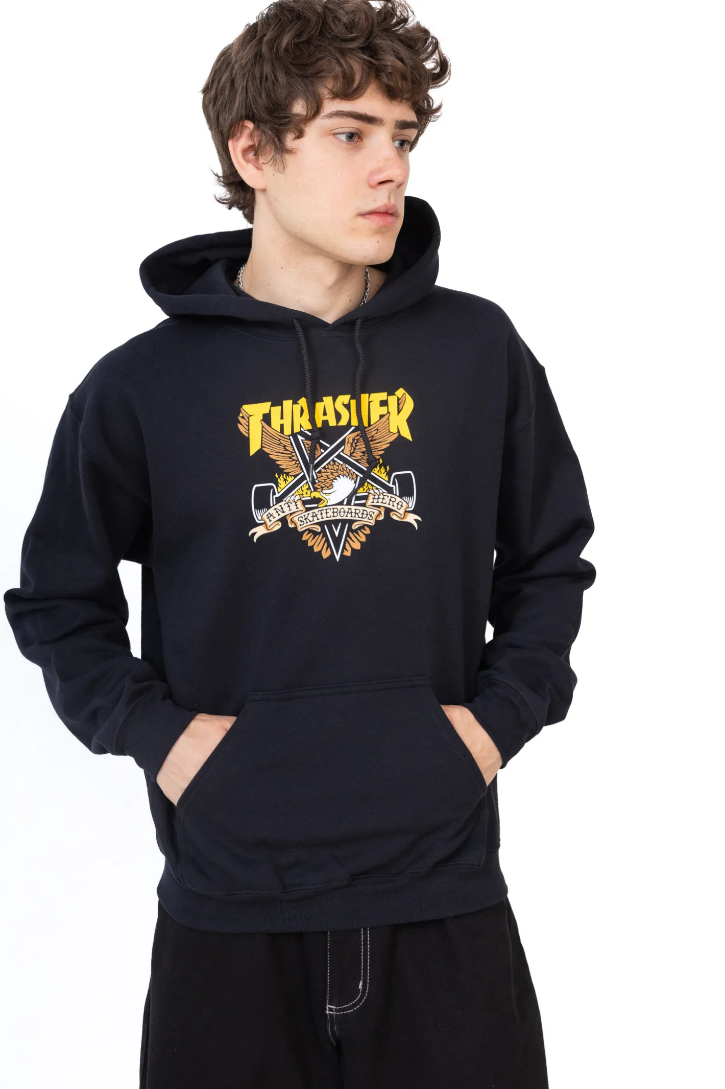 Thrasher Magazine X Antihero|Bluzy Z Kapturem-Thrasher Skateboard Mag. Bluza Z Kapturem Thrasher x Antihero Eaglegram