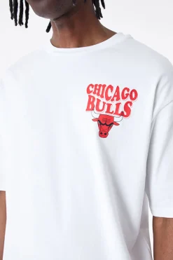 T-shirty-New Era Cap Koszulka New Era Chicago Bulls NBA Script Oversized