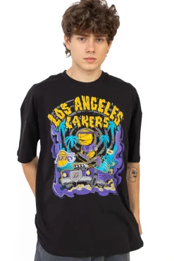 T-shirty-New Era Cap Koszulka New Era LA Lakers Graphic Drop Shoulder