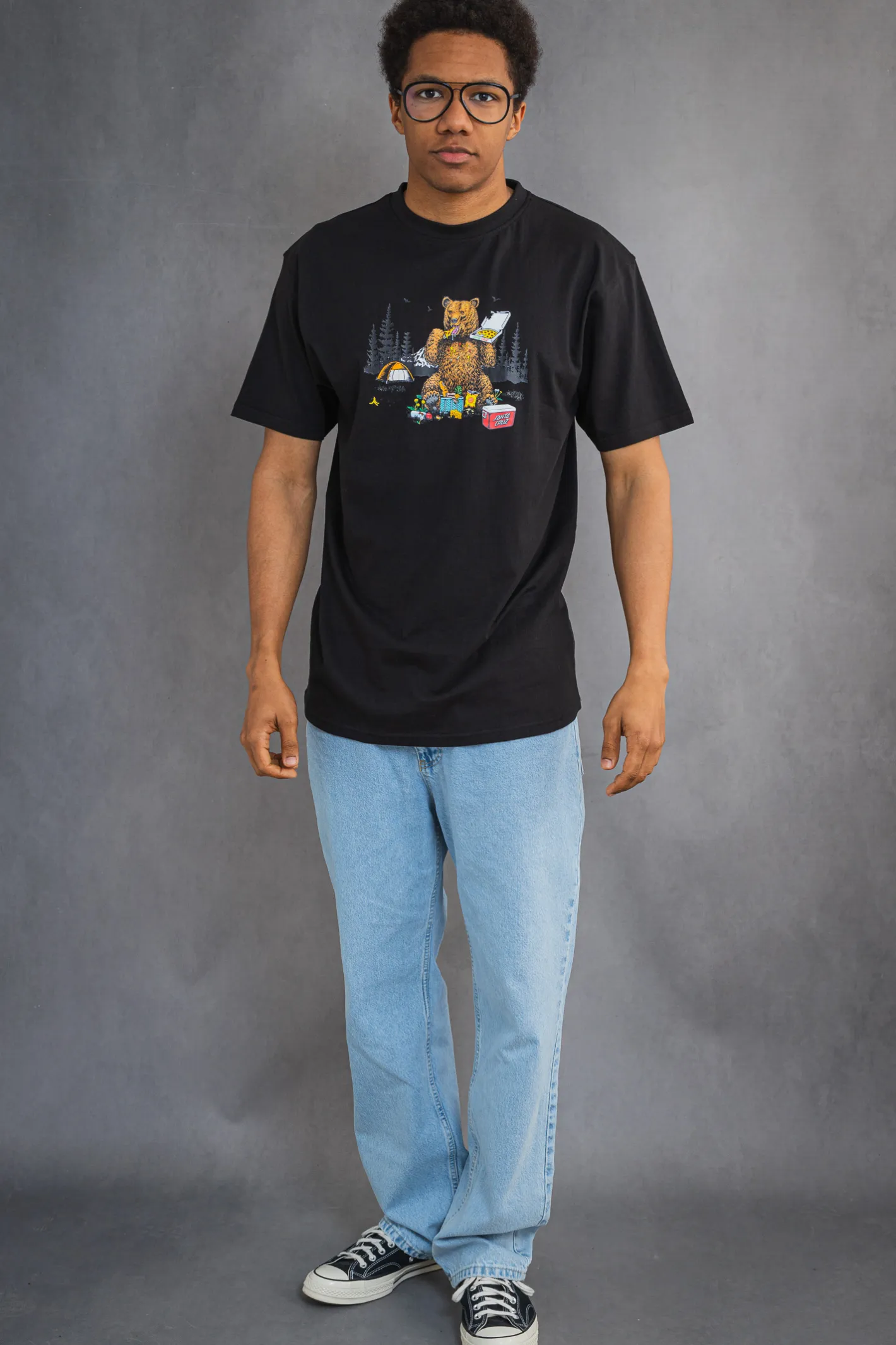T-shirty-Santa Cruz Skateboards Koszulka Santa Cruz Braun Pizza Bear
