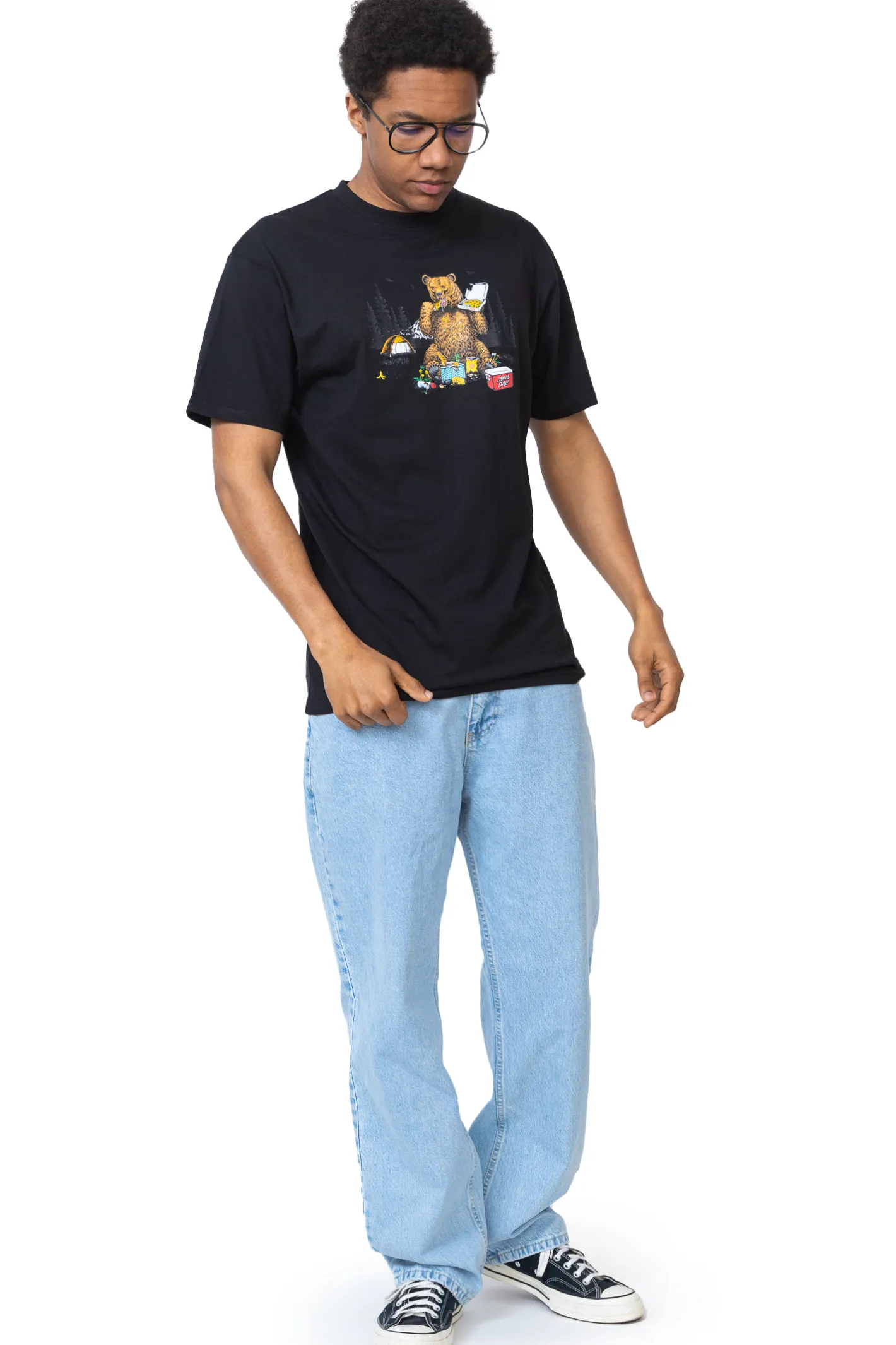 T-shirty-Santa Cruz Skateboards Koszulka Santa Cruz Braun Pizza Bear