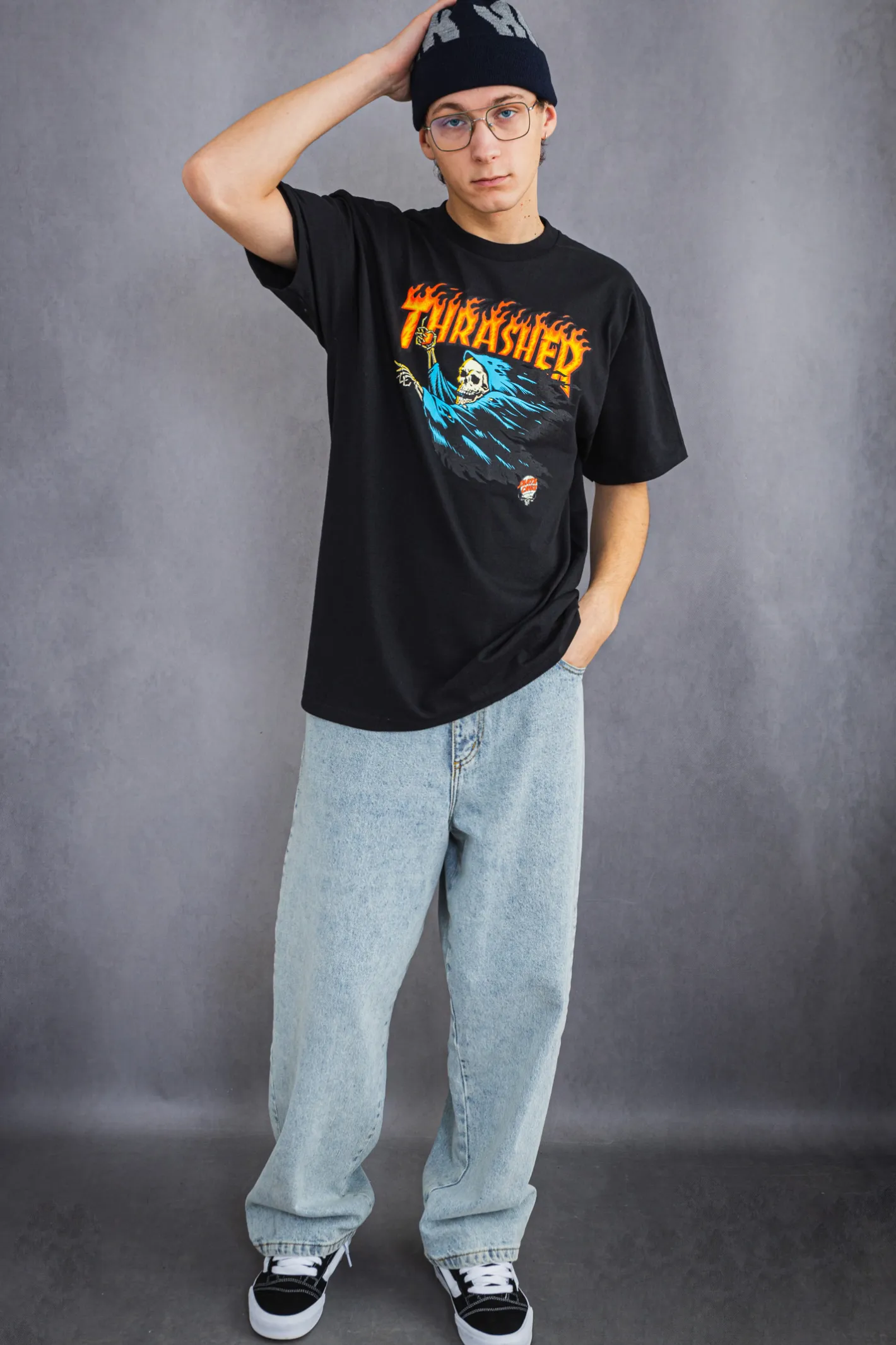 Thrasher X Santa Cruz|T-shirty-Thrasher Skateboard Mag. Koszulka Thrasher O'Brien Reaper Santa Cruz
