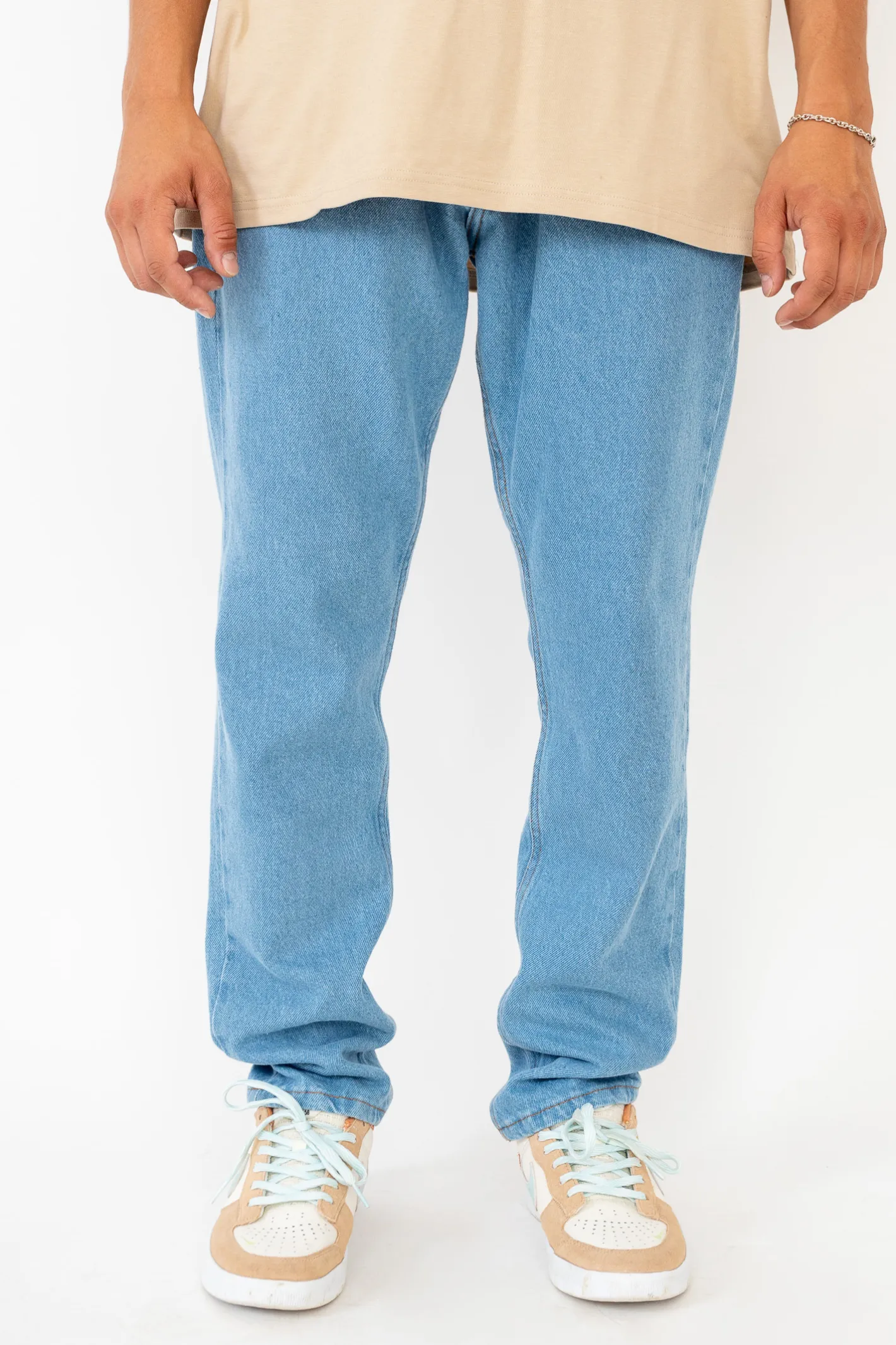 Jeansy-Kamuflage Spodnie Jeansowe Mid-Slim