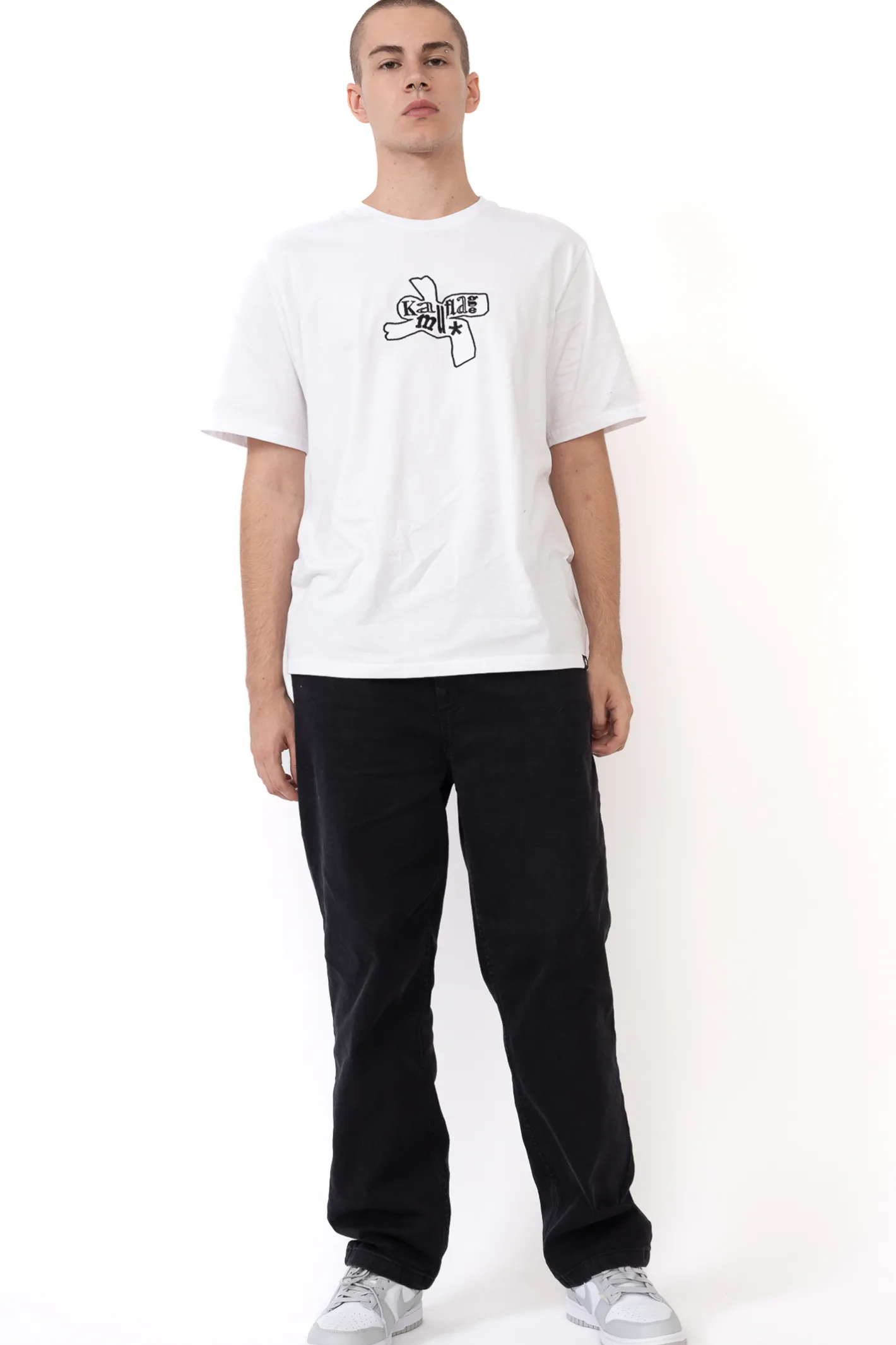 Spodnie Baggy|Jeansy-Kamuflage Spodnie Embroider