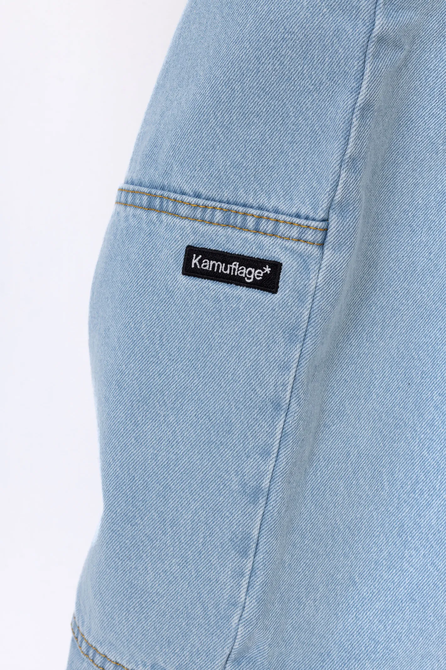 Spodnie Baggy|Jeansy-Kamuflage Spodnie Way Too Big Double Knee