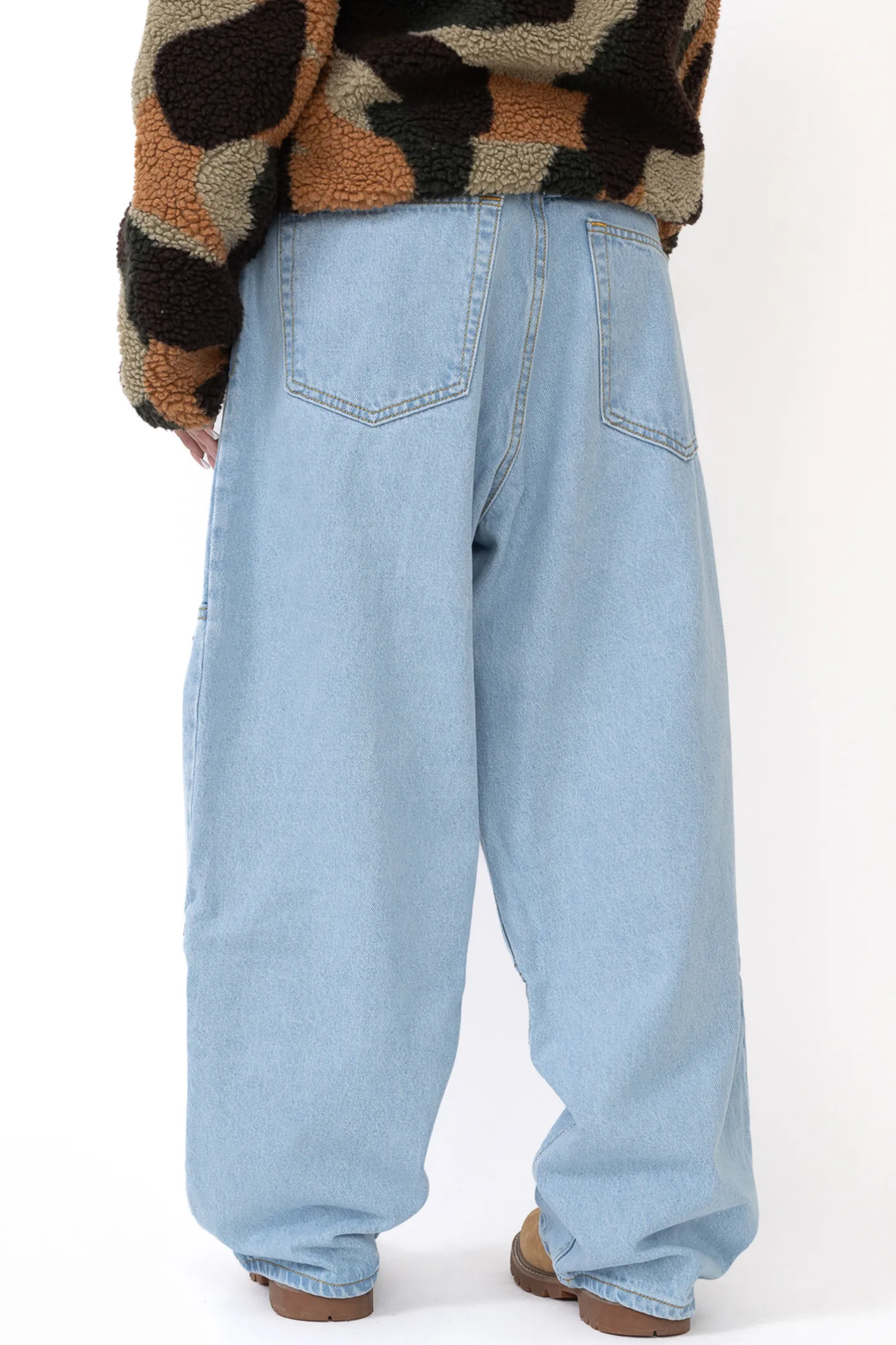 Spodnie Baggy|Jeansy-Kamuflage Spodnie Way Too Big Double Knee
