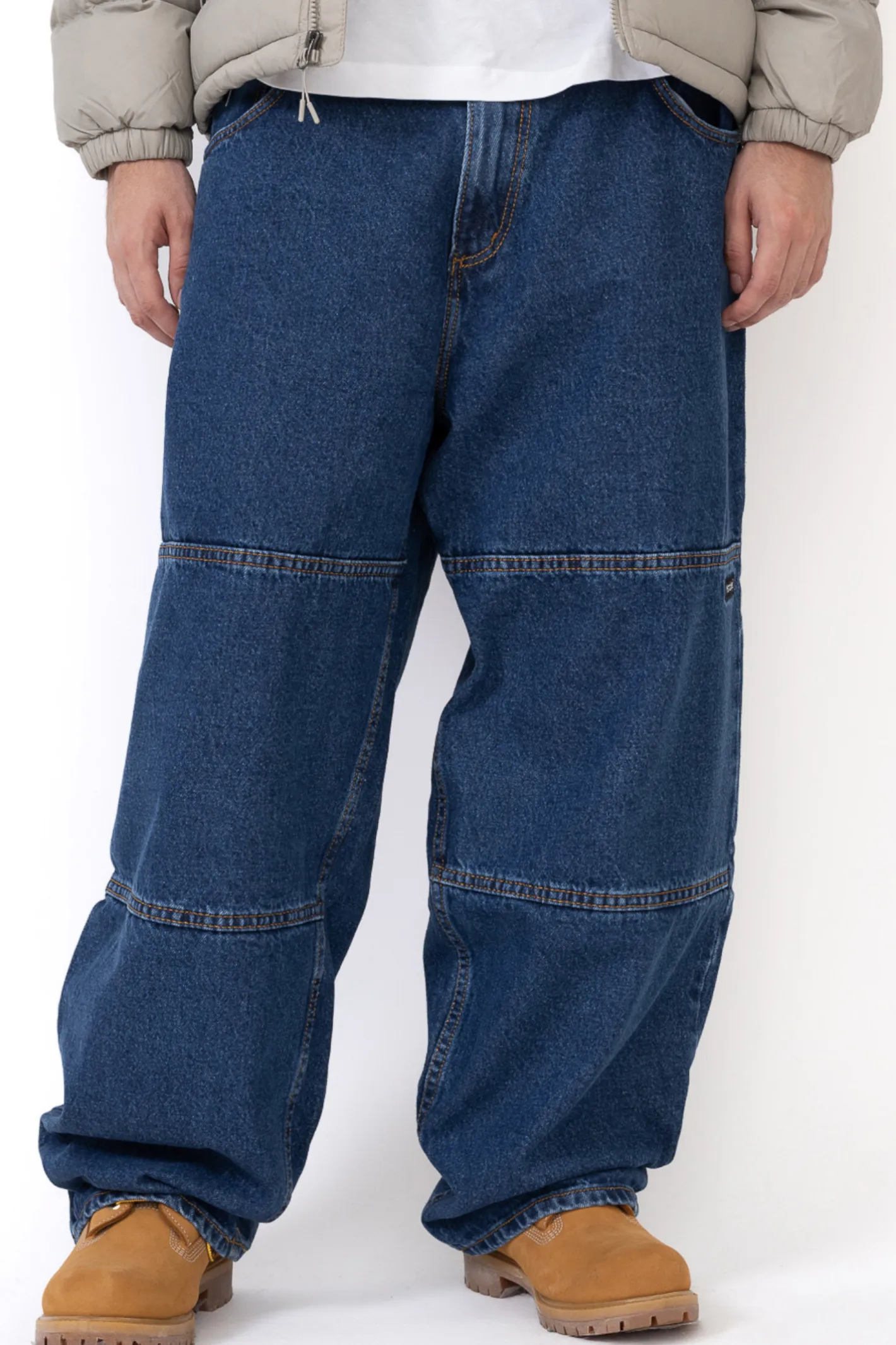Spodnie Baggy|Jeansy-Kamuflage Spodnie Way Too Big Double Knee