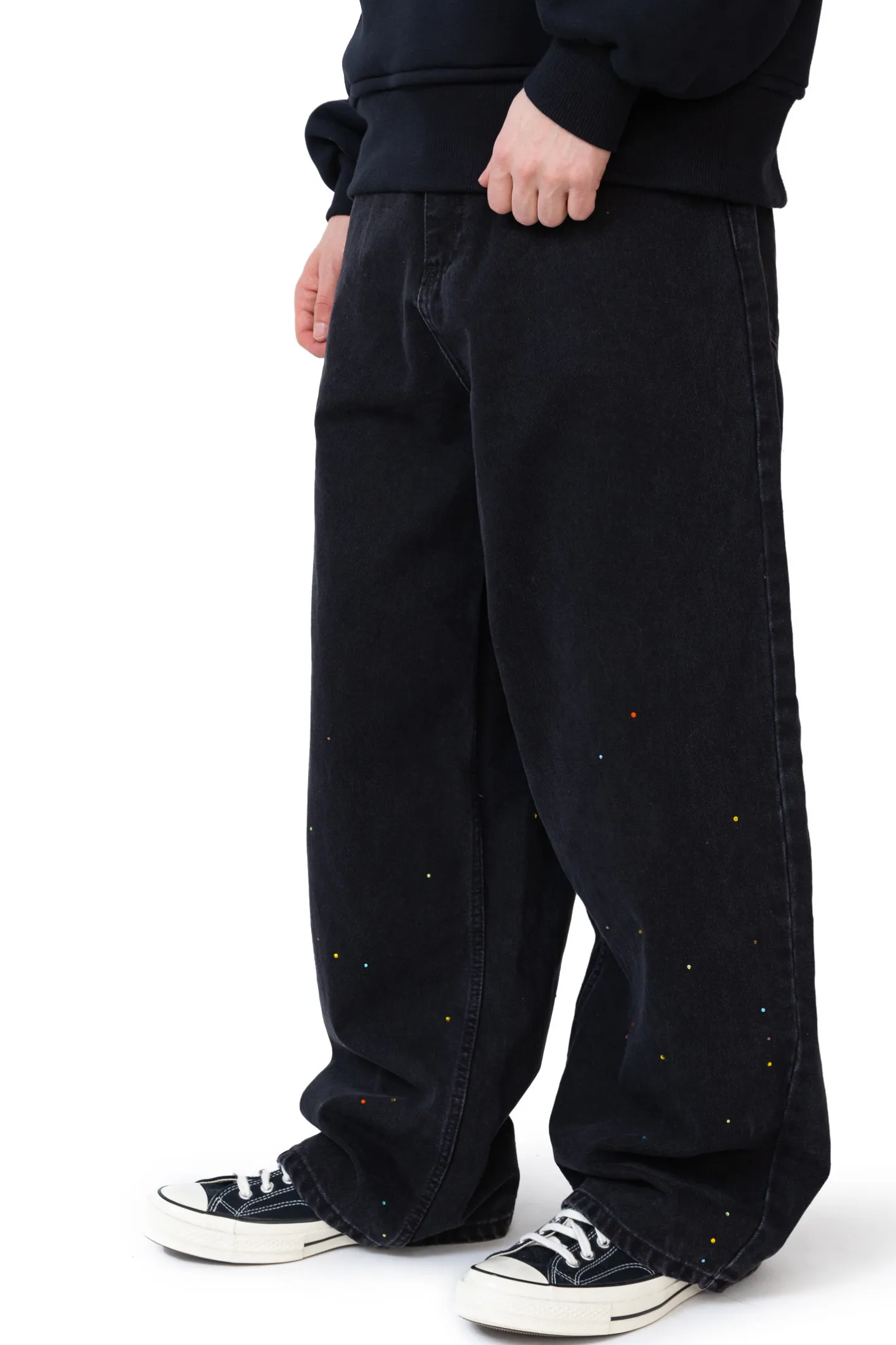 Spodnie Baggy|Jeansy-Mercur Spodnie Loose Crystal