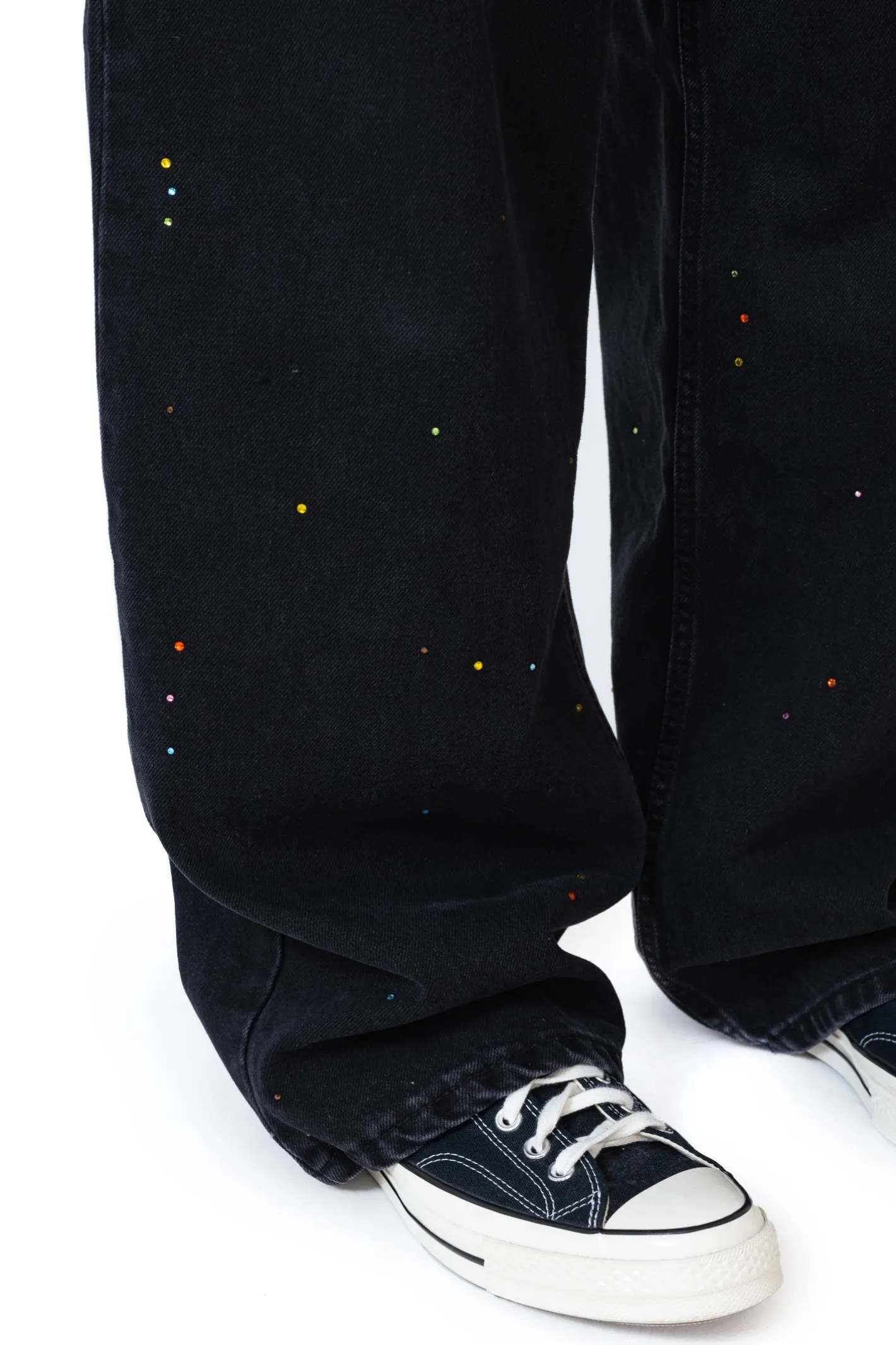 Spodnie Baggy|Jeansy-Mercur Spodnie Loose Crystal
