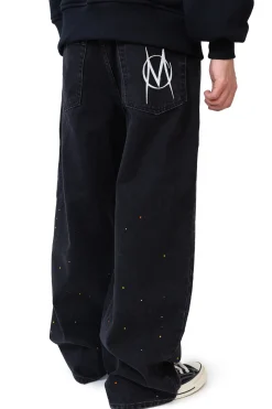Spodnie Baggy|Jeansy-Mercur Spodnie Loose Crystal