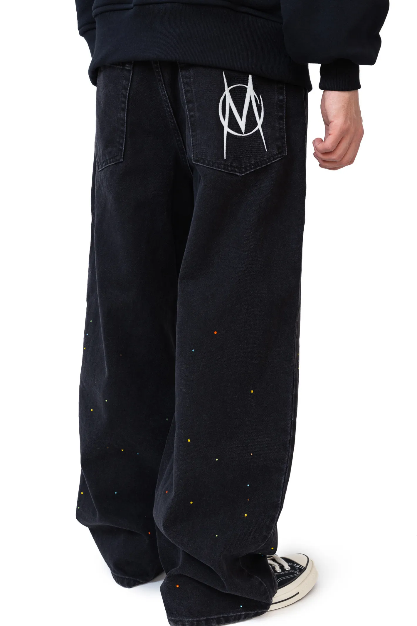 Spodnie Baggy|Jeansy-Mercur Spodnie Loose Crystal