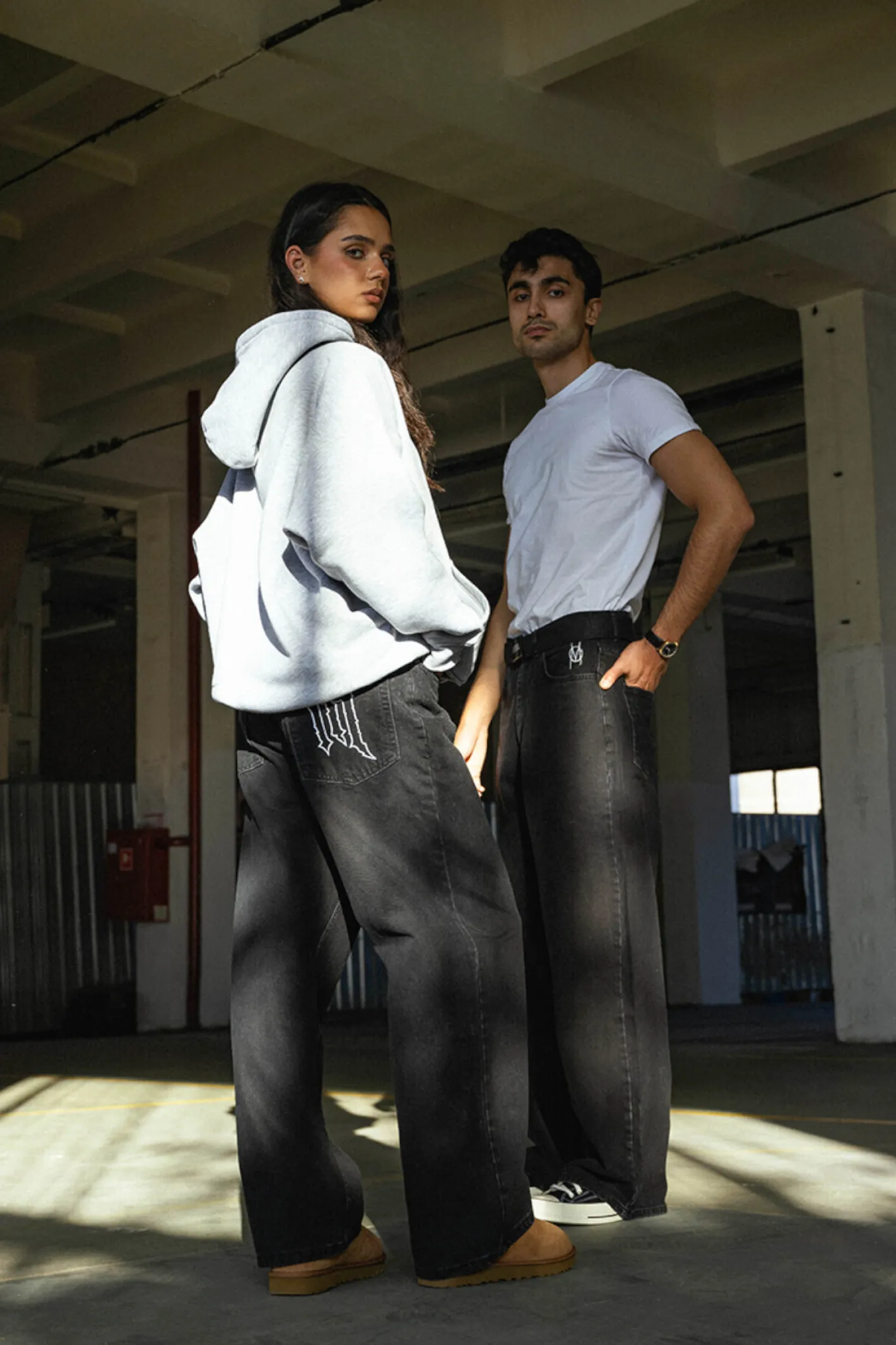 Spodnie Baggy|Jeansy-Mercur Spodnie Loose Gothic