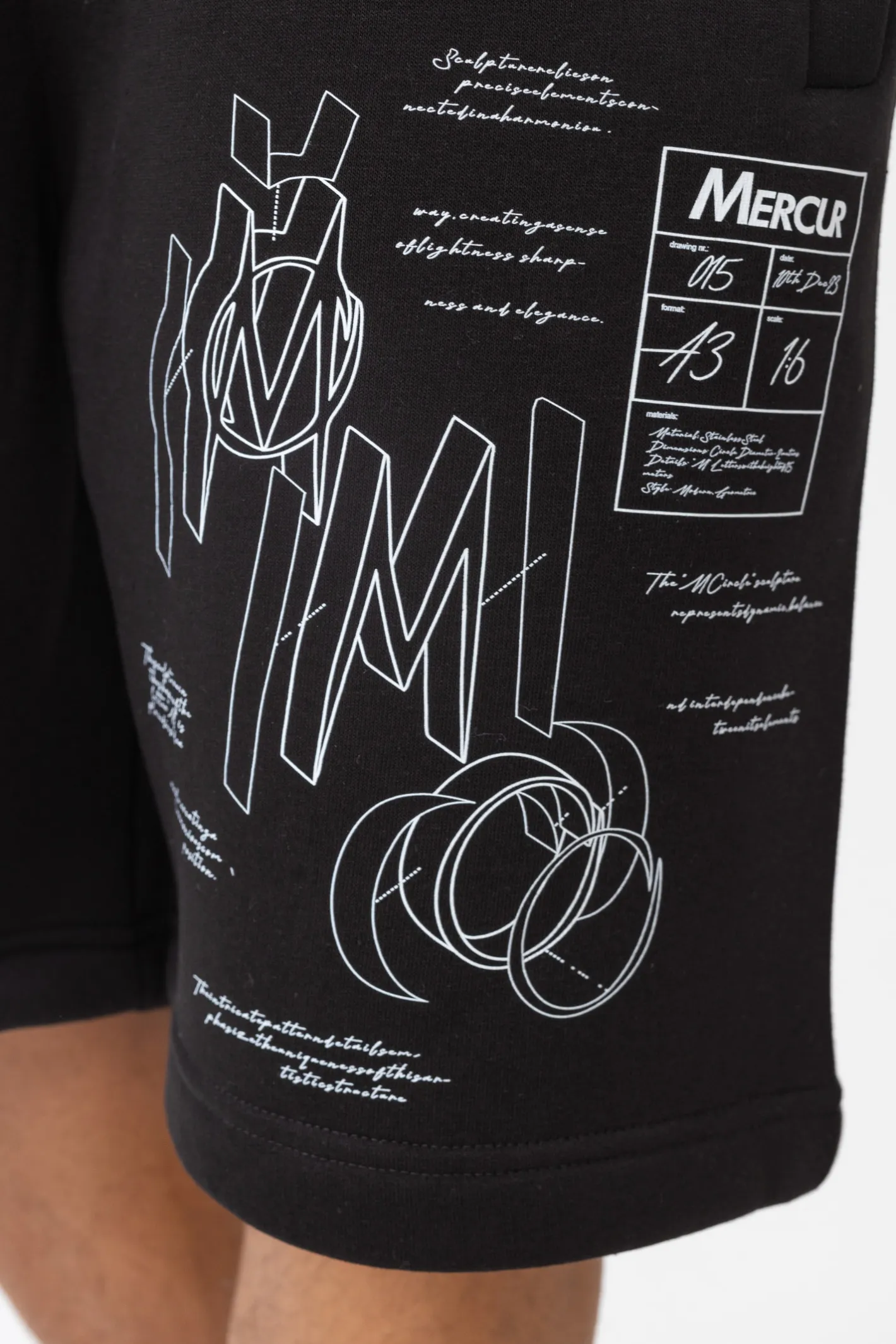 Szorty Materiałowe-Mercur Szorty Blueprint